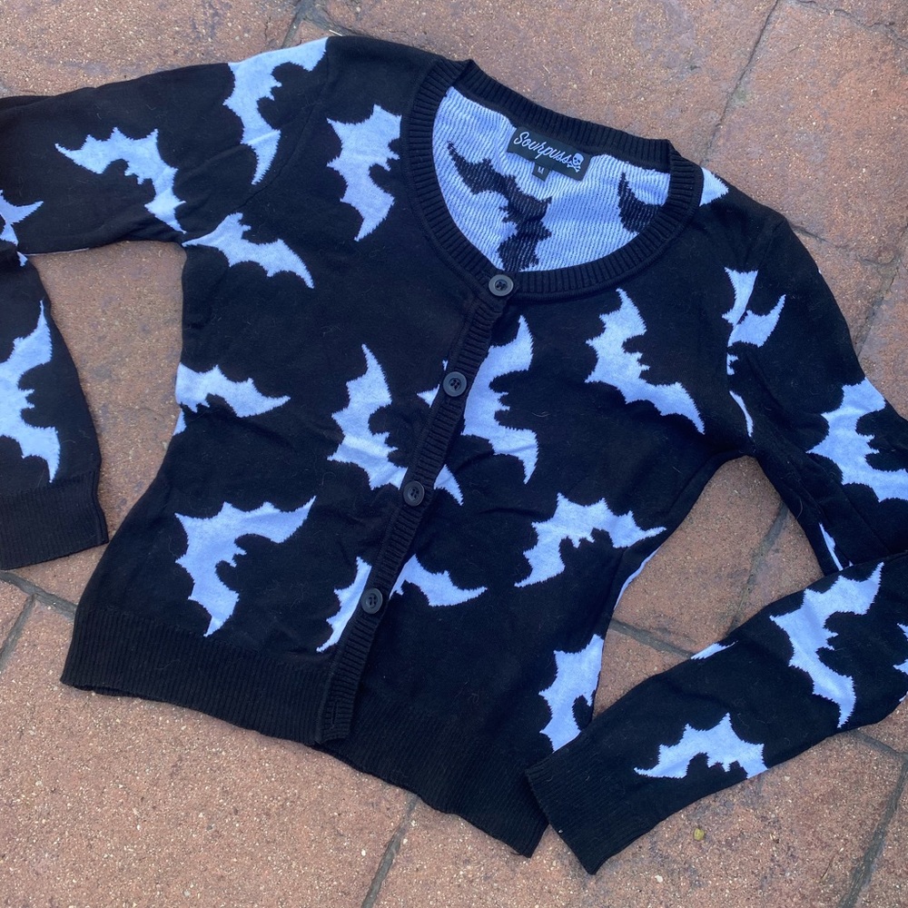 rare sourpuss clothing bat cardigan